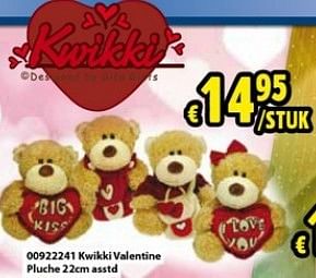 Promoties Kwikki valentine pluche - Kwikki - Geldig van 21/01/2013 tot 17/02/2013 bij ToyChamp