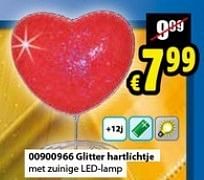 Promoties Glitter hartlichtje - Merk onbekend - Geldig van 21/01/2013 tot 17/02/2013 bij ToyChamp