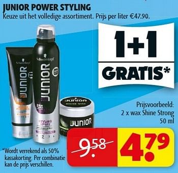 Promoties Wax shine strong - Junior - Geldig van 22/01/2013 tot 27/01/2013 bij Kruidvat