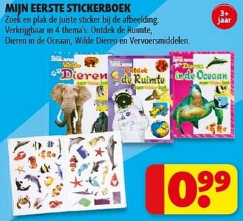 Promoties Mijn eerste stikkerboek - Huismerk - Kruidvat - Geldig van 22/01/2013 tot 27/01/2013 bij Kruidvat