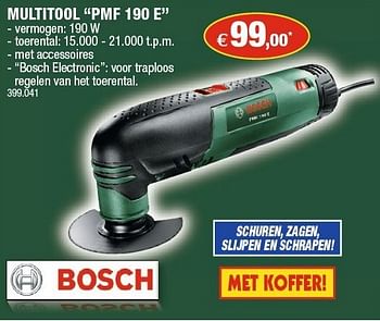 Promoties Bosch multitool pmf 190 e - Bosch - Geldig van 23/01/2013 tot 03/02/2013 bij Hubo