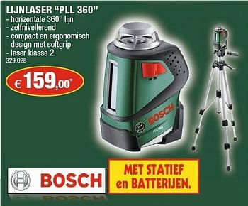 Promoties Bosch lijnlaser pll 360 - Bosch - Geldig van 23/01/2013 tot 03/02/2013 bij Hubo