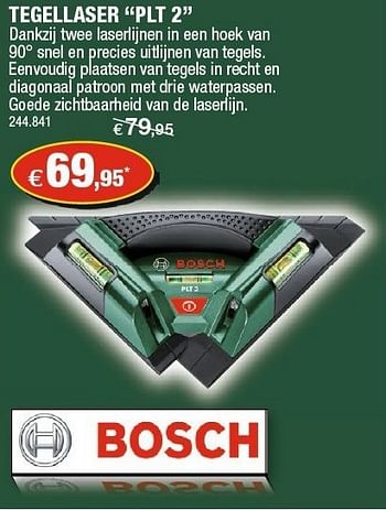 Promoties Bosch tegellaser plt 2 - Bosch - Geldig van 23/01/2013 tot 03/02/2013 bij Hubo