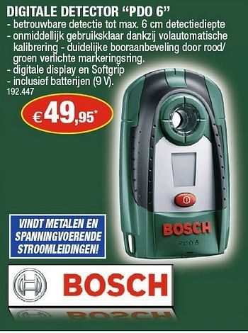 Promoties Bosch digitale detector pdo 6 - Bosch - Geldig van 23/01/2013 tot 03/02/2013 bij Hubo