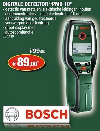 Promoties Bosch digitale detector pmd 10 - Bosch - Geldig van 23/01/2013 tot 03/02/2013 bij Hubo