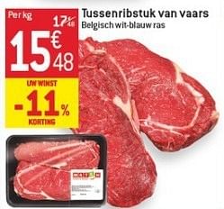 Promoties Tussenribstuk van vaars - Huismerk - Match - Geldig van 23/01/2013 tot 29/01/2013 bij Match Food & More