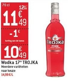 Promoties Wodka trojka - Trojka - Geldig van 23/01/2013 tot 29/01/2013 bij Match Food & More