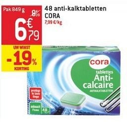 Promoties 48 anti-kalktabletten cora - Cora - Geldig van 23/01/2013 tot 29/01/2013 bij Match Food & More