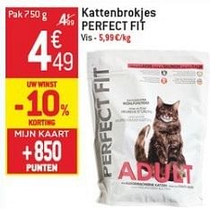 Promoties Kattenbrokjes perfect fit - Huismerk - Match - Geldig van 23/01/2013 tot 29/01/2013 bij Match Food & More