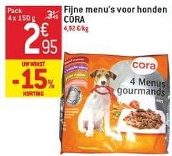 Promotions Fijne menu`s voor honden cora - Cora - Valide de 23/01/2013 à 29/01/2013 chez Match Food & More