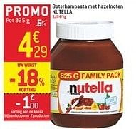 Promotions Boterhampasta met hazelnoten nutella - Nutella - Valide de 23/01/2013 à 29/01/2013 chez Smatch