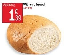 Promotions Wit rond brood - Produit maison - Match - Valide de 23/01/2013 à 29/01/2013 chez Match