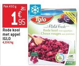Promoties Rode kool met appel iglo - Iglo - Geldig van 23/01/2013 tot 29/01/2013 bij Match