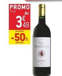 Promoties Chateau de tourteyron medoc 2008 - Rode wijnen - Geldig van 23/01/2013 tot 29/01/2013 bij Match