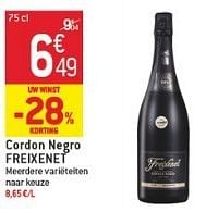 Promotions Cordon negro freixenet - Freixenet - Valide de 23/01/2013 à 29/01/2013 chez Match
