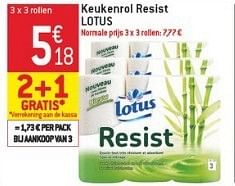 Promoties Keukenrol resist lotus - Lotus Nalys - Geldig van 23/01/2013 tot 29/01/2013 bij Match