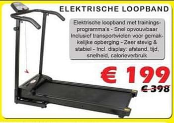 Promoties Elektrische loopband - Huismerk - Itek - Geldig van 24/01/2013 tot 31/01/2013 bij Itek