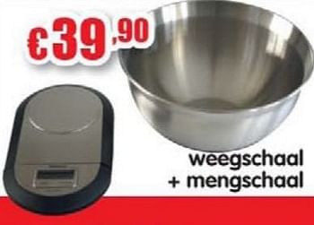 Promoties Weegschaal + mengschaal - Huismerk - Euroshop - Geldig van 24/01/2013 tot 14/02/2013 bij Euro Shop