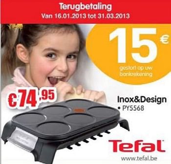 Promoties Inox + design - Tefal - Geldig van 24/01/2013 tot 14/02/2013 bij Euro Shop