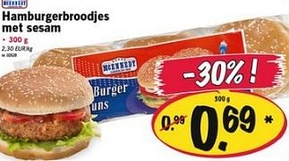 Promoties Hamburgerbroodjes - Mcennedy - Geldig van 26/01/2013 tot 26/01/2013 bij Lidl