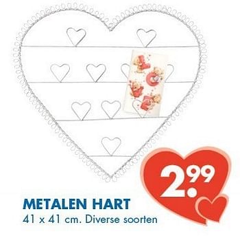 Promoties Metalen hart - Huismerk - Zeeman  - Geldig van 26/01/2013 tot 09/02/2013 bij Zeeman