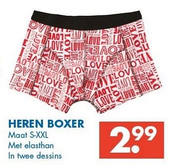 Promoties Heren boxer - Huismerk - Zeeman  - Geldig van 26/01/2013 tot 09/02/2013 bij Zeeman