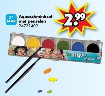 Promoties Aquaschminkset met penselen - Huismerk - Bart Smit - Geldig van 26/01/2013 tot 17/02/2013 bij Bart Smit