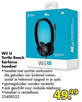Promoties Wii u turtle beach earforce headset - Turtle Beach - Geldig van 26/01/2013 tot 17/02/2013 bij Bart Smit