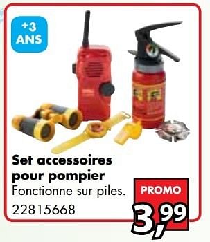 Promotions Set accessoires pour pompier - Produit maison - Bart Smit - Valide de 26/01/2013 à 17/02/2013 chez Bart Smit