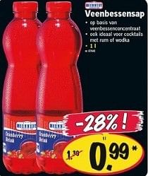 Promoties Veenbessensap - Mcennedy - Geldig van 28/01/2013 tot 30/01/2013 bij Lidl