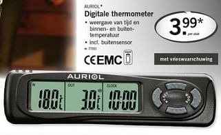 Promoties Digitale thermometer - Auriol - Geldig van 28/01/2013 tot 30/01/2013 bij Lidl