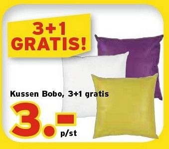 Promoties Kussen bobo, - Merk onbekend - Geldig van 28/01/2013 tot 10/02/2013 bij Kwantum