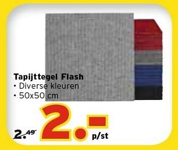 Promoties Tapijttegel flash - Merk onbekend - Geldig van 28/01/2013 tot 10/02/2013 bij Kwantum