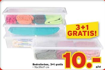 Promoties Bedrollerbox, 3+1 gratis - Merk onbekend - Geldig van 28/01/2013 tot 10/02/2013 bij Kwantum