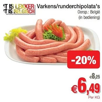 Promoties Varkens-runderchipolata`s - Huismerk - Intermarche - Geldig van 29/01/2013 tot 03/02/2013 bij Intermarche