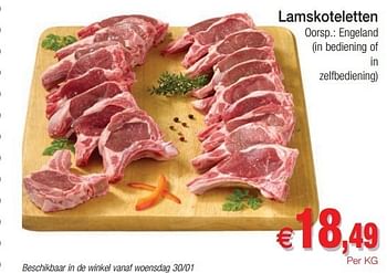 Promoties Lamskoteletten - Huismerk - Intermarche - Geldig van 29/01/2013 tot 03/02/2013 bij Intermarche