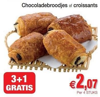 Promotions Chocoladebroodjes of croissants - Produit maison - Intermarche - Valide de 29/01/2013 à 03/02/2013 chez Intermarche