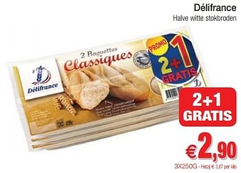 Promoties Délifrance halve witte stokbroden - Delifrance - Geldig van 29/01/2013 tot 03/02/2013 bij Intermarche