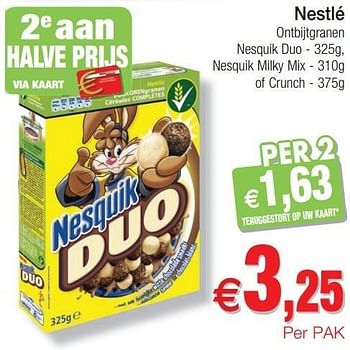Promoties Nestlé ontbijtgranen - Nestlé - Geldig van 29/01/2013 tot 03/02/2013 bij Intermarche