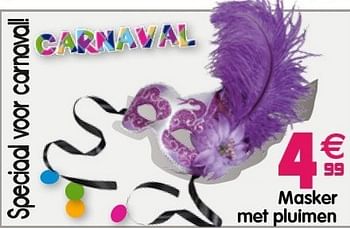 Promoties Masker met pluimen - Huismerk - Gifi - Geldig van 29/01/2013 tot 06/02/2013 bij Gifi