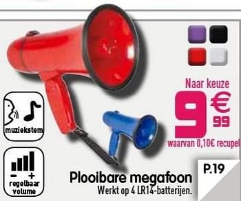 Promotions Plooibare megafoon - Produit maison - Gifi - Valide de 29/01/2013 à 06/02/2013 chez Gifi