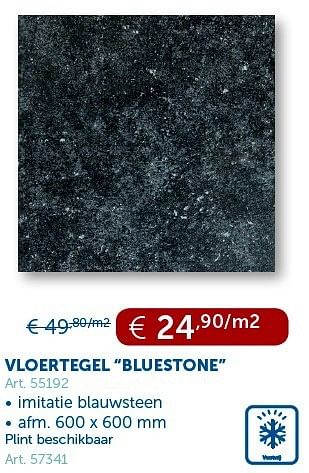 Promotions Vloertegel bluestone - Produit maison - Zelfbouwmarkt - Valide de 29/01/2013 à 25/02/2013 chez Zelfbouwmarkt