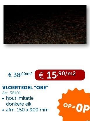 Promoties Vloertegel obe - Huismerk - Zelfbouwmarkt - Geldig van 29/01/2013 tot 25/02/2013 bij Zelfbouwmarkt
