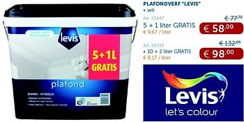 Promoties Plafondverf levis - Levis - Geldig van 29/01/2013 tot 25/02/2013 bij Zelfbouwmarkt