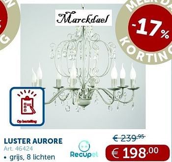 Promoties Luster aurore - Marckdael - Geldig van 29/01/2013 tot 25/02/2013 bij Zelfbouwmarkt