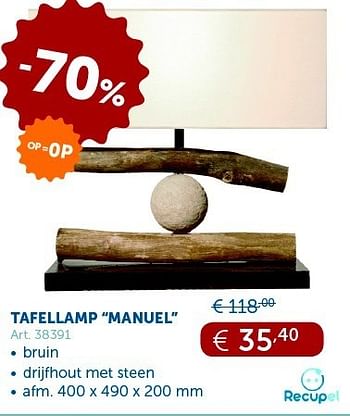 Promoties Tafellamp manuel - Huismerk - Zelfbouwmarkt - Geldig van 29/01/2013 tot 25/02/2013 bij Zelfbouwmarkt
