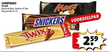 Promoties Candybars - Mars Snacks - Geldig van 29/01/2013 tot 10/02/2013 bij Kruidvat