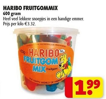 Promotions Haribo fruitgommix - Haribo - Valide de 29/01/2013 à 10/02/2013 chez Kruidvat