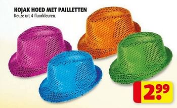 Promoties Kojak hoed met paletten - Huismerk - Kruidvat - Geldig van 29/01/2013 tot 10/02/2013 bij Kruidvat