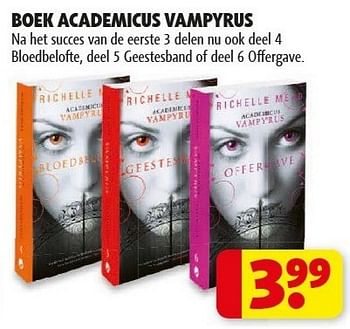 Promotions Boek academicus vampyrus - Produit maison - Kruidvat - Valide de 29/01/2013 à 10/02/2013 chez Kruidvat
